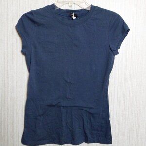 New Ladies Gadzooks Blue Cap Sleeve Knit Top Medium